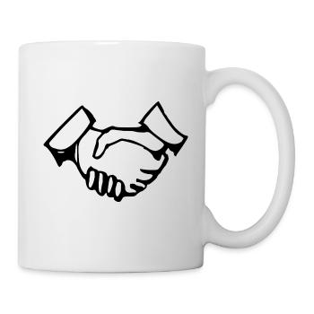 Abschluss Geschäft Deal CEO Dealmaker Handschlag - Tasse - Weiß - Rechts