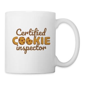 Cadeau d’inspecteur de cookies certifié - Mug blanc - blanc - Droite