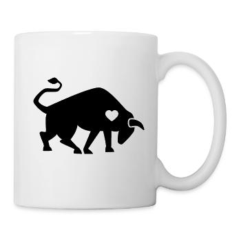 Bull ox cow bullfighting torero gift heart - Mug - white - Right