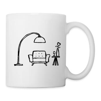 Furniture - armchair, lamp, small table - sw - Mug - white - Right