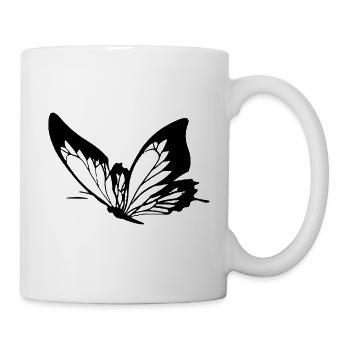 Butterfly butterfly abstract art tattoo - Mug - white - Right