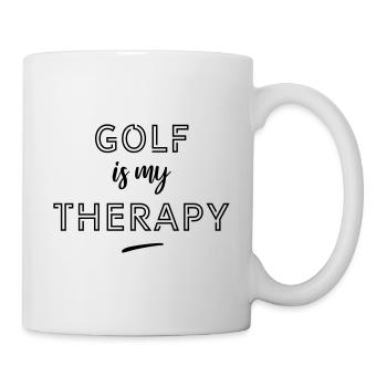 Golf is my therapy - Tasse - Weiß - Rechts