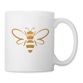 bee in gold || Abeille - Mug blanc - blanc - Droite