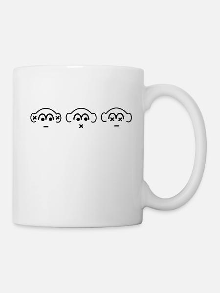 les trois singes - Mug blanc - blanc