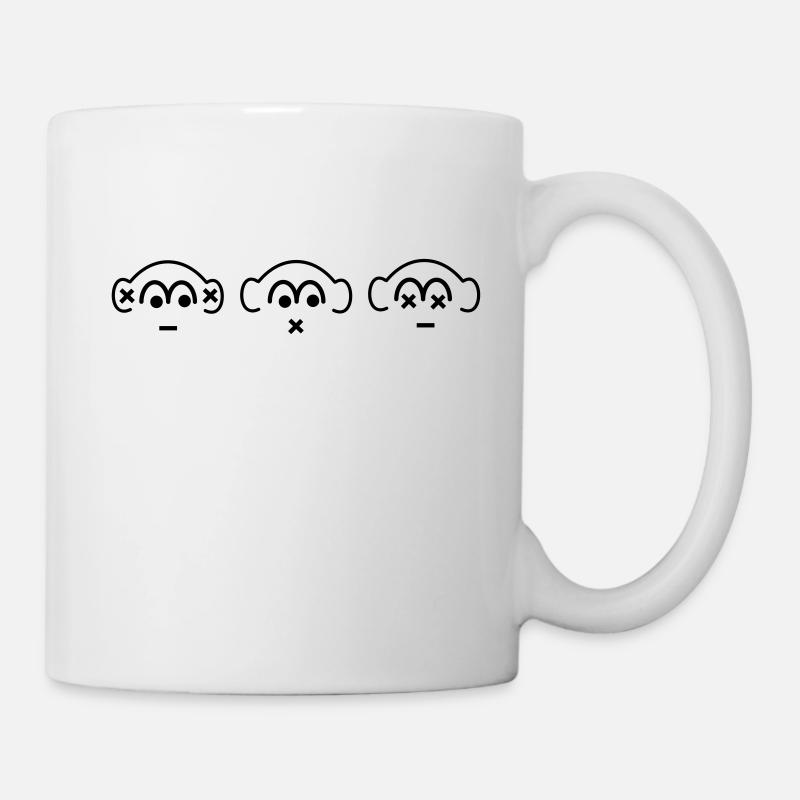 die drei Affen - Tasse - Weiß