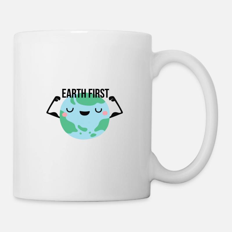 la terre d'abord - Mug blanc - blanc