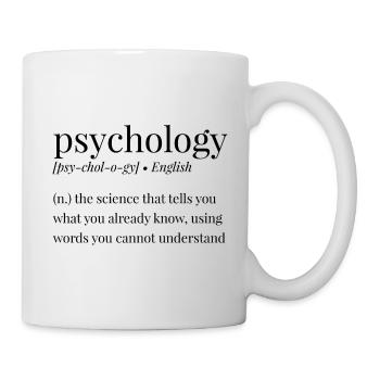 Psychology dictionary meaning funny - Mug - white - Right