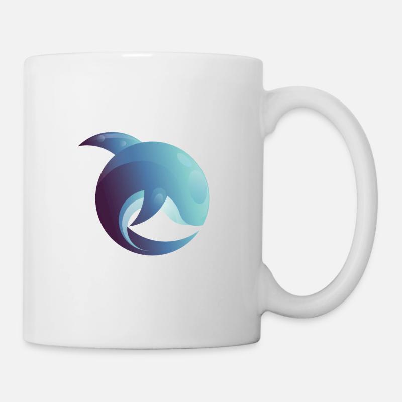 Dolphin forever blue / dolphins illustration - Mug - white