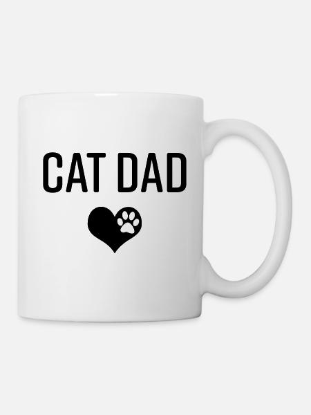 Chat papa chat chat titulaire cadeau amoureux des chats - Mug blanc - blanc