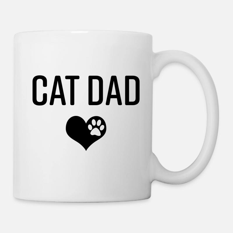Chat papa chat chat titulaire cadeau amoureux des chats - Mug blanc - blanc