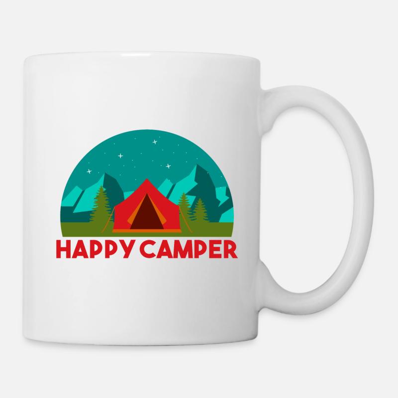 HAPPY CAMPER - Tasse - Weiß