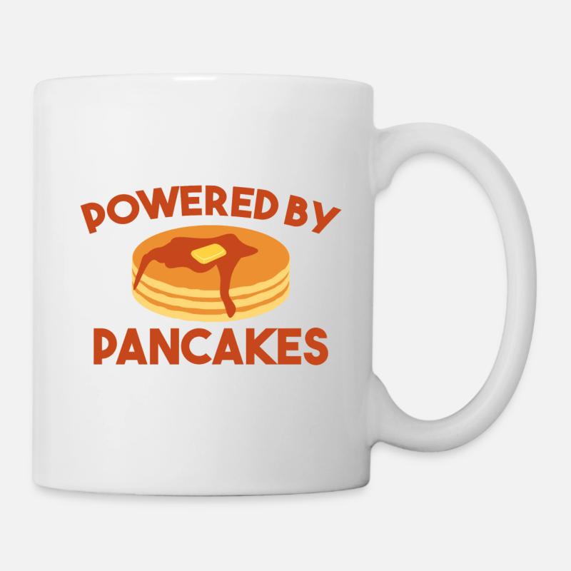 Powered by Pancakes - Tasse - Weiß