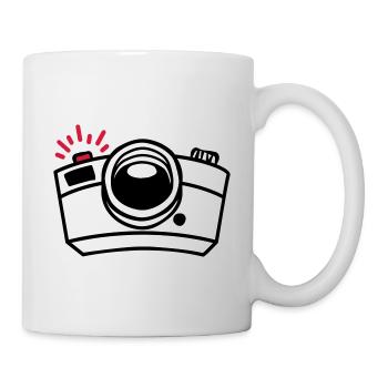 Photo camera drawing for avid photographers - Mug - white - Right