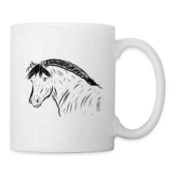 Cheval - Mug blanc - blanc - Droite