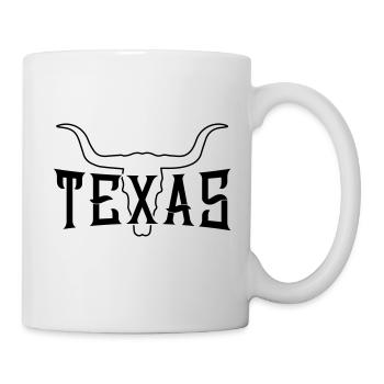 texas bulle symbole squelette - Mug blanc - blanc - Droite