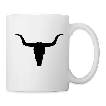 icône de squelette de taureau - Mug blanc - blanc - Droite