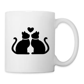 Heart for cats / gift idea for cat lovers - Mug - white - Right