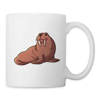 Niedliche Walross Kindergeschenke Arktik Tiere - Tasse - Weiß - Rechts