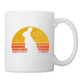 Easter Rabbit Sunset Retro Gift - Mug - white - Right