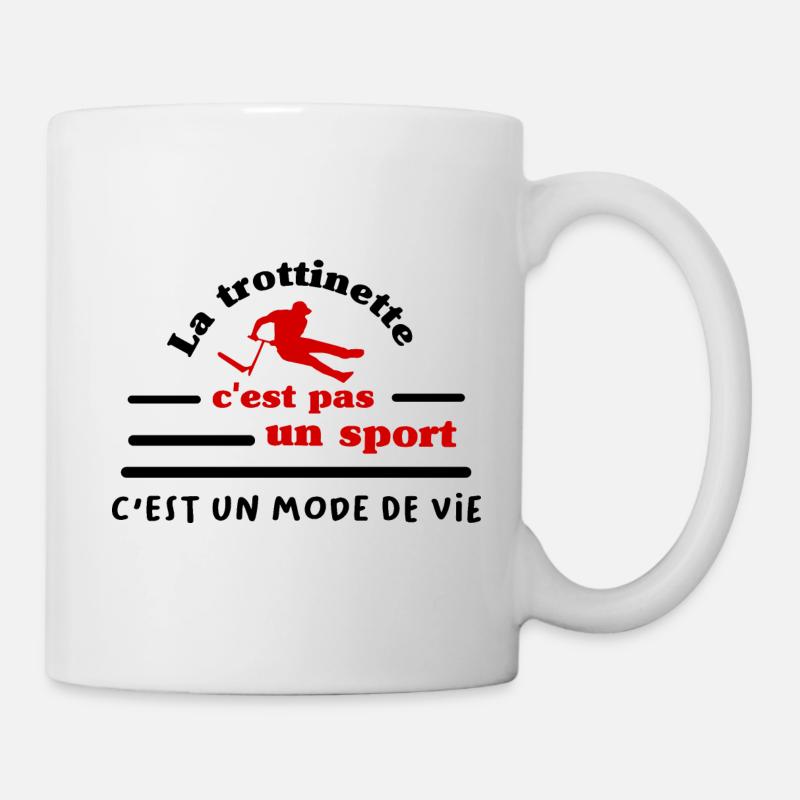 La trottinette c est pas un sport - Mug blanc - blanc