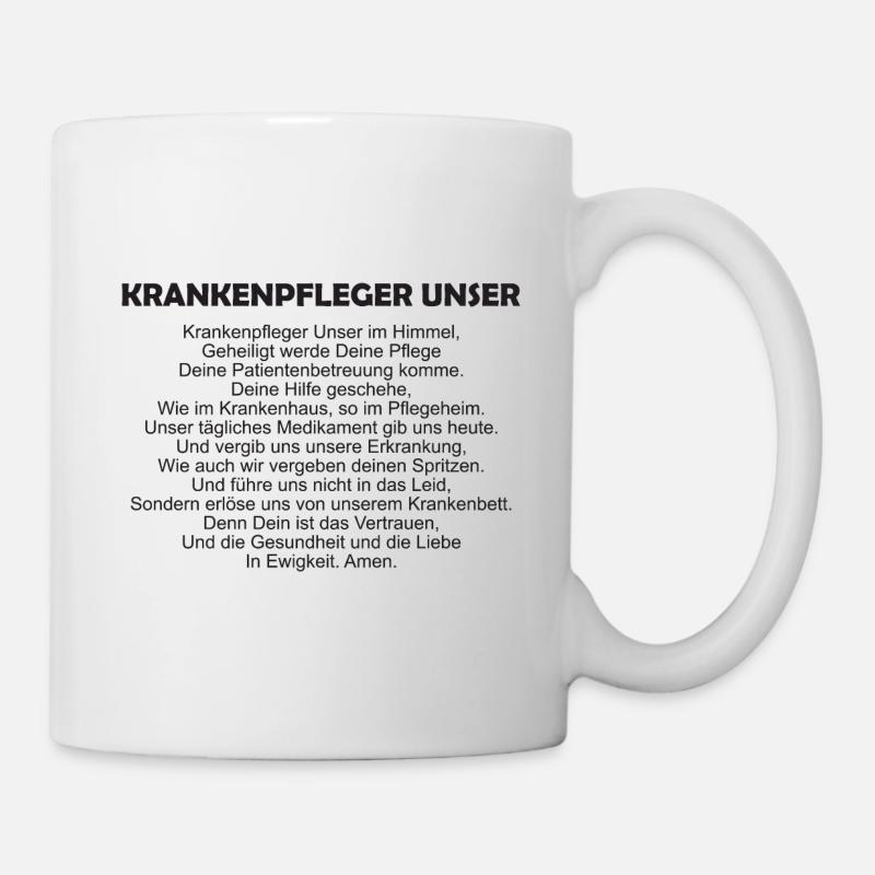 Krankenpfleger Krankenschwester Pflege Geschenk - Tasse - Weiß