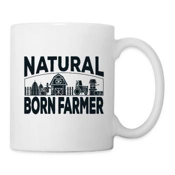 Farmer Agriculture Natural born farmer - Mug - white - Right