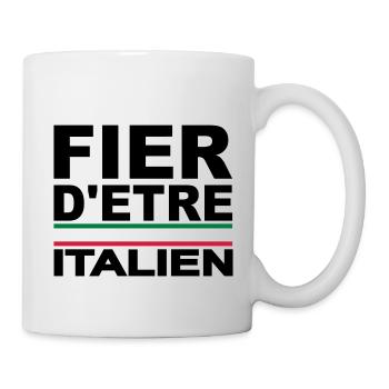 Fier d'être supporter Italie, italia - Mug blanc - blanc - Droite