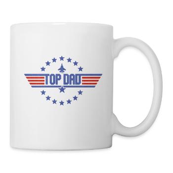 Top Dad Cool Vintage Shirt Best Dad Father's Day - Mug - white - Right