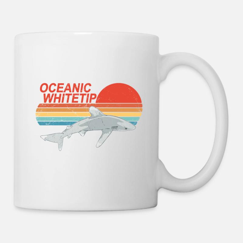Longimanus Requin à pointes blanches - Mug blanc - blanc