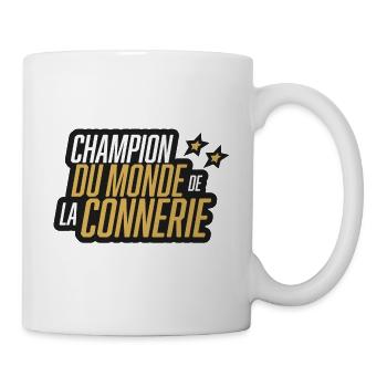 Champion du monde de la connerie - Mug blanc - blanc - Droite