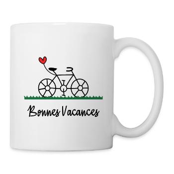 FAHRRAD. FEIERTAG. ES LEBE DIE FERIEN. FEIERTAG - Tasse - Weiß - Rechts