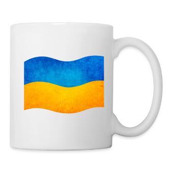 The flag of ukraine, ukrainian flag - Mug - white - Right