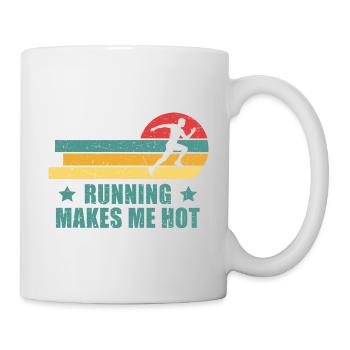 Läufer Marathon Laufen macht mich heiß - Tasse - Weiß - Rechts