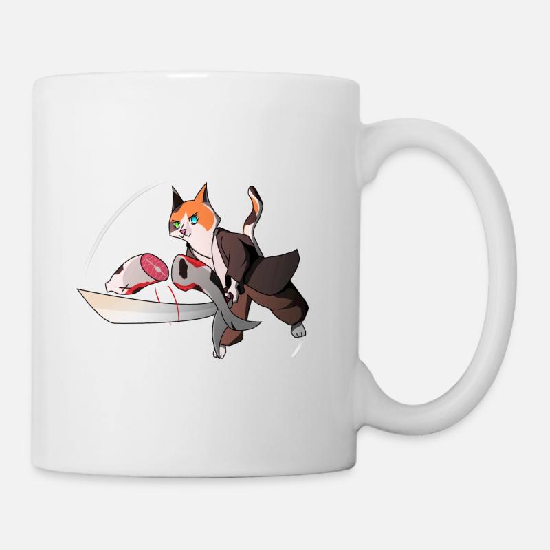 Chatmuraï - Mug blanc - blanc