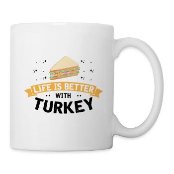 Food Love Sandwich Baguette Ketchup - Mug blanc - blanc - Droite