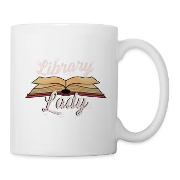 Library Lady OIC -Librarian Gift - Mug - white - Right