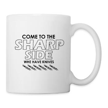 Vater und Messerasmmler Messerfan Papa Design - Tasse - Weiß - Rechts