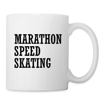 Marathon Speed Skating Funny Speed Skater - Mug - white - Right