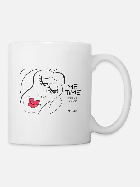 ME TIME - Art by CHP - Tasse - Weiß