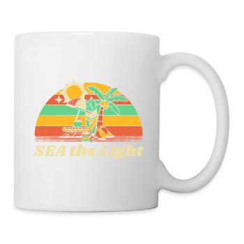 SEA la Lumière Été Citation MotivationNelle Tropical - Mug blanc - blanc - Droite