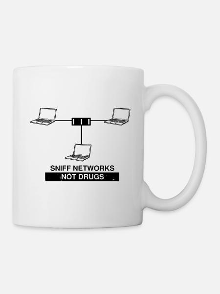 Conception de la cybersécurité pour les pirates informatiques et la cybersécurité - Mug blanc - blanc