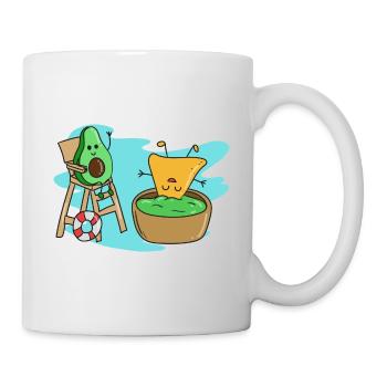 Vegan Vegetarian Avocado Sauce Dip I Gift - Mug - white - Right
