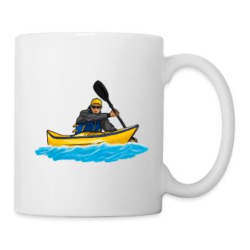 Kajak Fahrer - Tasse - Weiß - Rechts
