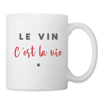 Le vin c est la vie - Mug blanc - blanc - Droite