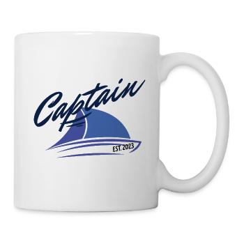 2023 Captain Sailboat T-Shirt for Sailor Skipper - Mug - white - Right