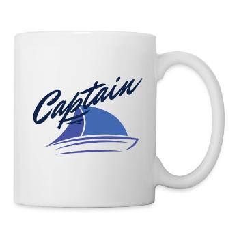 Captain Sailboat T-Shirt for Sailors and Skipper - Mug - white - Right