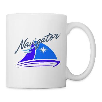 navigator sailor skipper sailingboat sailing gift - Mug - white - Right