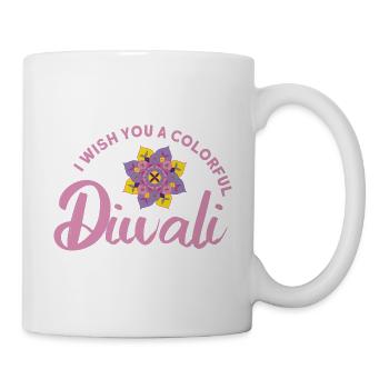 Diwali Hindus Sikh Fest der Lichter Geschenk - Tasse - Weiß - Rechts