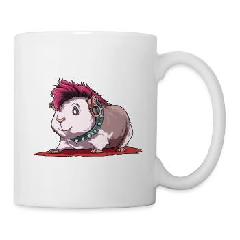 Meerschweinchen als Punker - Tasse - Weiß - Rechts