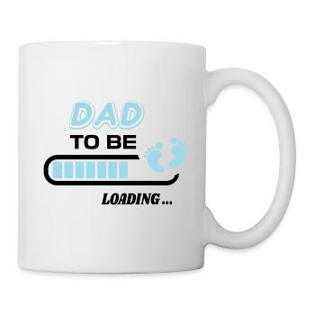 zukünftiger Vater. Warten Sie auf Geburtsgeschenk - Tasse - Weiß - Rechts